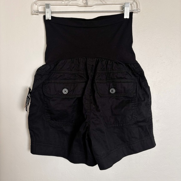 Motherhood Maternity Shorts in Black Size Small NEW Cotton Stretch Belly Band - Picture 5 of 11